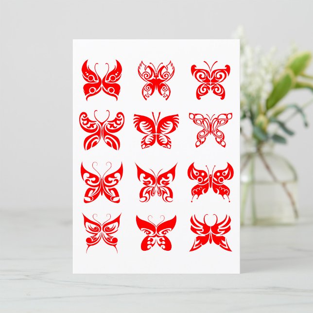 Red Butterflies Invitations (Creator Uploaded)