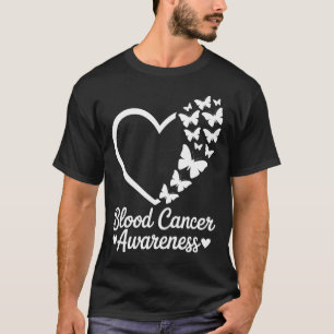 Red Butterfly Heart Blood Cancer Awareness Month M T-Shirt