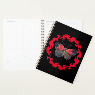 Red Butterfly in a Circle of Fire – Symbol of Pass Planner