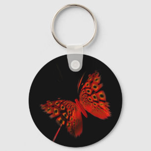 Red Butterfly Key Ring