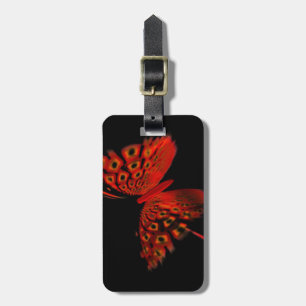 Red Butterfly Luggage Tag