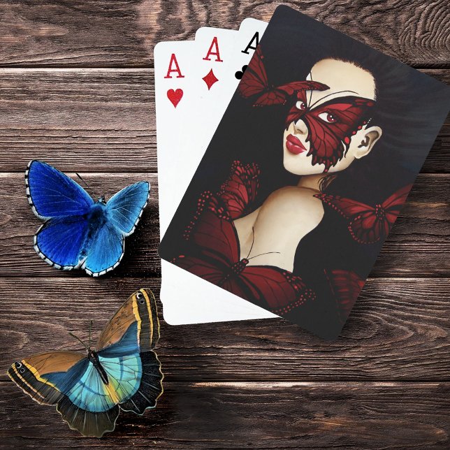 Red Butterfly Masquerade  Playing Cards (Creator Uploaded)