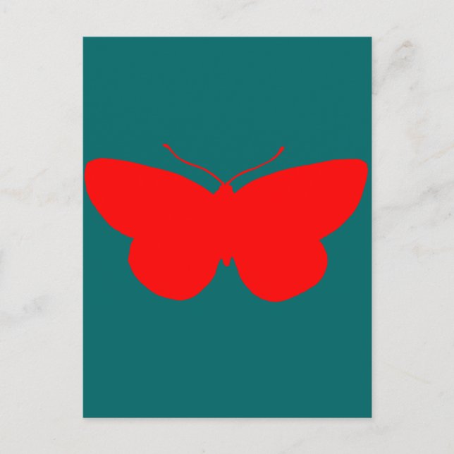 Red Butterfly Postcard (Front)