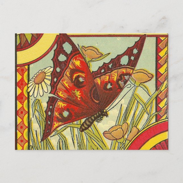 Red Butterfly Postcard (Front)