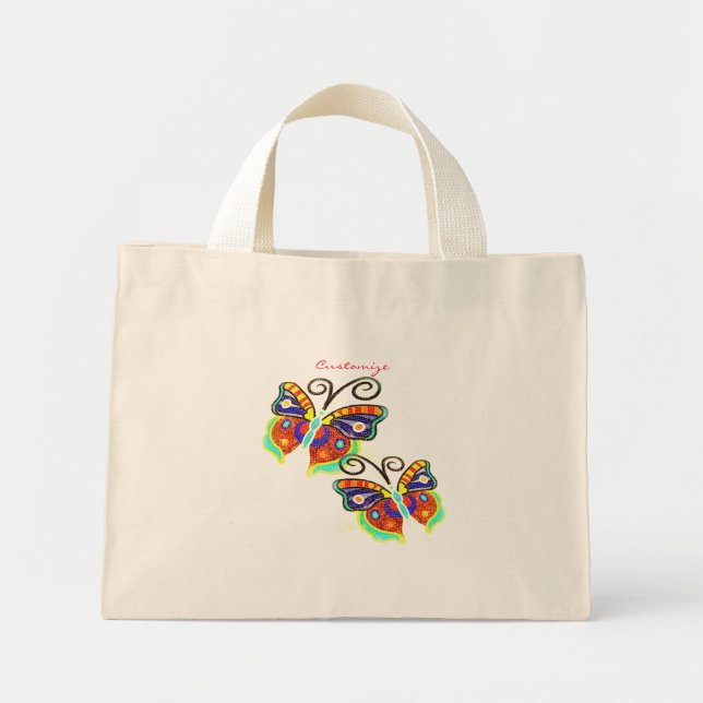 Red butterfly Thunder_Cove  Mini Tote Bag (Front)