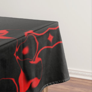 Red Butterfly X Kaleidoscope Pattern Tablecloth