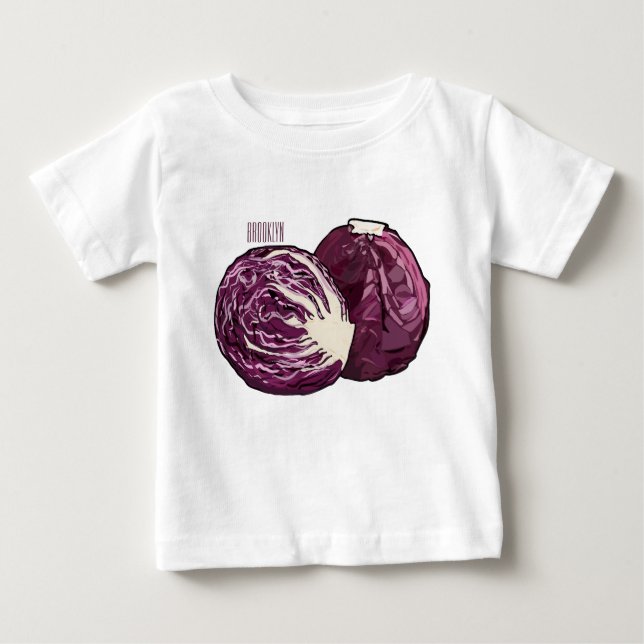 Red cabbage cartoon illustration  baby T-Shirt (Front)