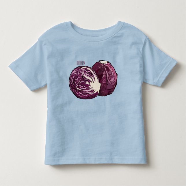 Red cabbage cartoon illustration  toddler T-Shirt (Front)