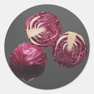 Red Cabbage Classic Round Sticker