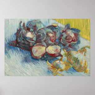 Red Cabbages and Garlic Vincent van Gogh  Small Poster