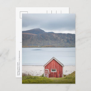 Red Cabin Ramberg Lofoten Postcard