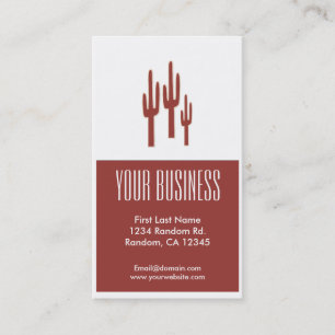 Red cactus customisable business cards