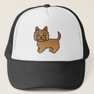 Red Cairn Terrier Cute Cartoon Dog Illustration Trucker Hat