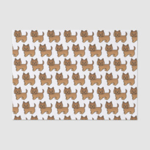 Red Cairn Terrier Cute Cartoon Dog Pattern Tissue Paper