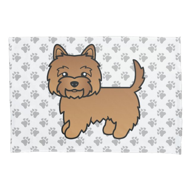 Red Cairn Terrier Cute Cartoon Dog Pillowcase (Front)