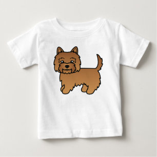 Red Cairn Terrier Dog Cute Cartoon Drawing Baby T-Shirt