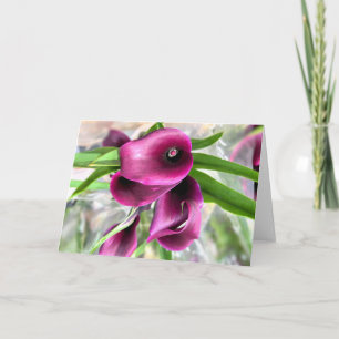 Red Calla Lily  Thank You Card