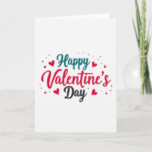 Red Calligraphy Valentines Day Card