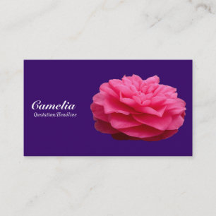 Red Camelia - Deep Purple 330066 Business Card