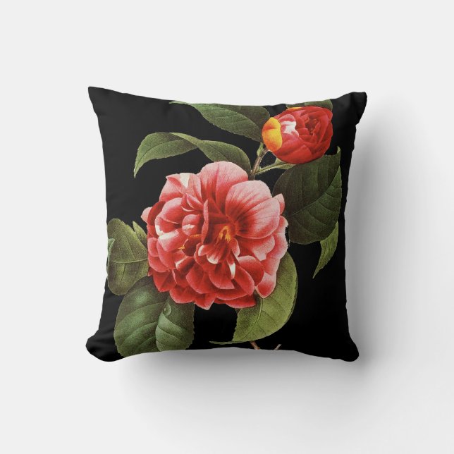 Red Camellia, 1833 Cushion (Front)