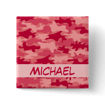 Red Camo Camouflage Name Personalised