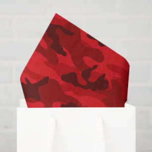 Red Camo Patriotic Gift Wrap Colourful Tissue Paper