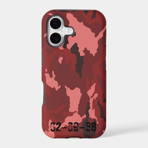 Red Camo Pattern Pink Maroon Camouflage