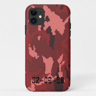 Red Camo Pattern Pink Maroon Camouflage iPhone 11 Case