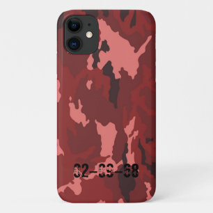 Red Camo Pattern Pink Maroon Camouflage iPhone 11 Case