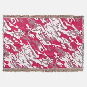 Red Camo Throw Blanket