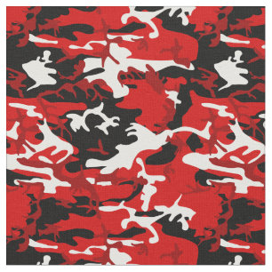 red camouflage black white camo fabric