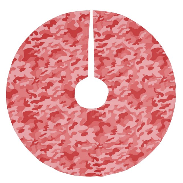 Red Camouflage - Christmas Tree Skirt (Front)