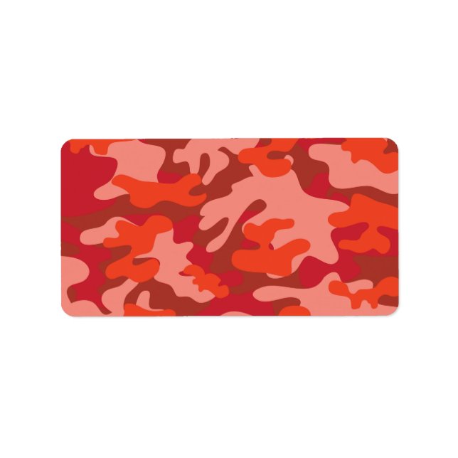 Red Camouflage Label (Front)