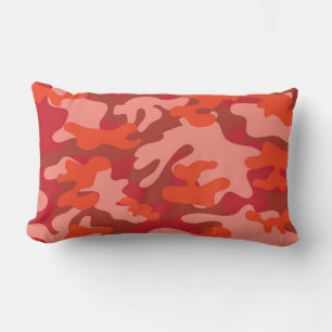 Red Camouflage Lumbar Cushion