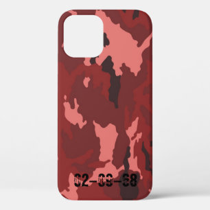 Red camouflage pattern iPhone 12 case