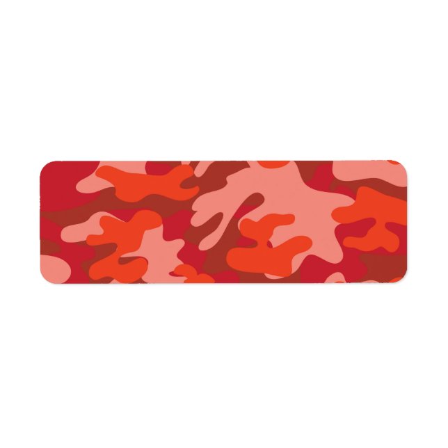 Red Camouflage Return Address Label (Front)