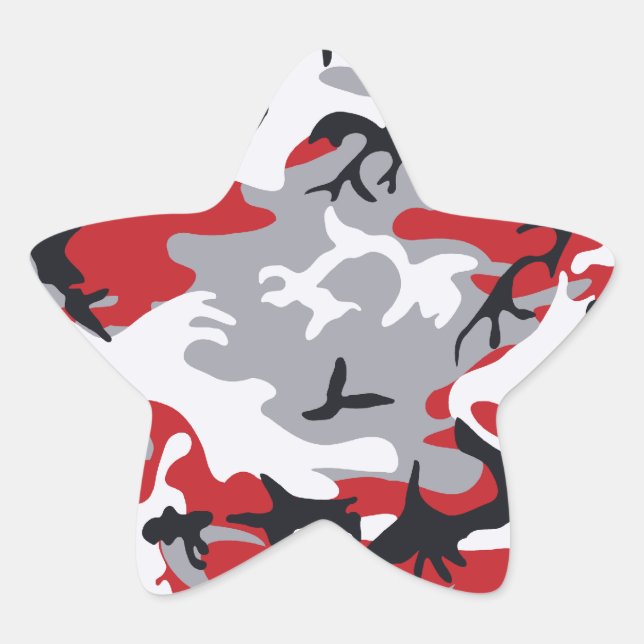 Red Camouflage Sticker (Front)