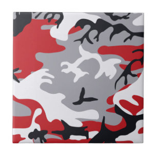 Red Camouflage Tile