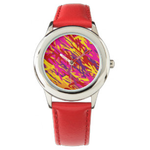 Red Camouflage Watch