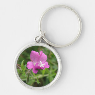 Red Campion Wildflower Keychain