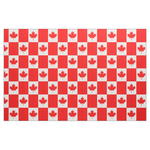 Red Canada Maple Leaf Flag Custom Fabric