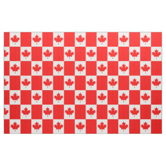 Red Canada Maple Leaf Flag Custom Fabric