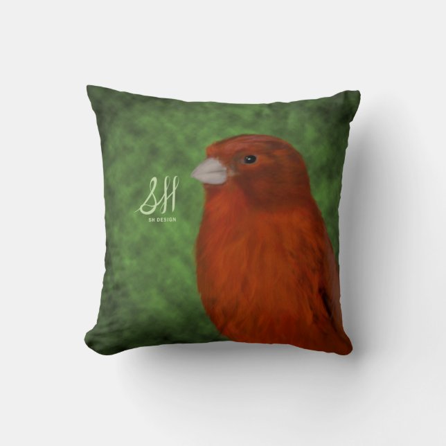 Red Canary Cushion (Front)