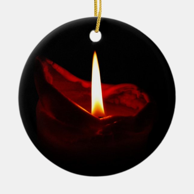 Red Candle Ornament (Front)