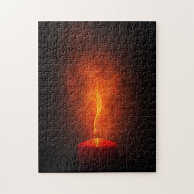 Red Candle with Warm Light Jigsaw Puzzle (Vertical)