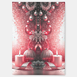 Red Candles Decorative Christmas Holiday Magnet