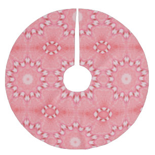 Red Candy Cane Kaleidoscope Christmas Tree Skirts