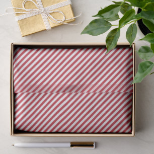 Red Candy Cane Stripe Tissue Paper