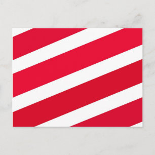 Red Candy Cane Stripes Postcard