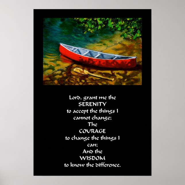 RED CANOE SERENITY PRAYER POSTER (Front)